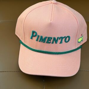Masters Pimento Cap with Green Embroidery